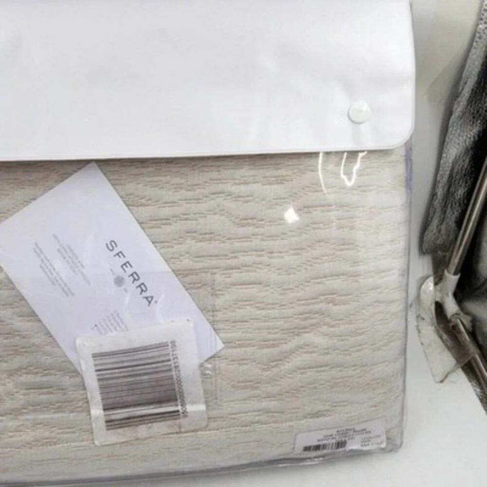 SFERRA Ondate Blanket Cover King Bluefin Two Toned Yarn Dye Weave Long Staple